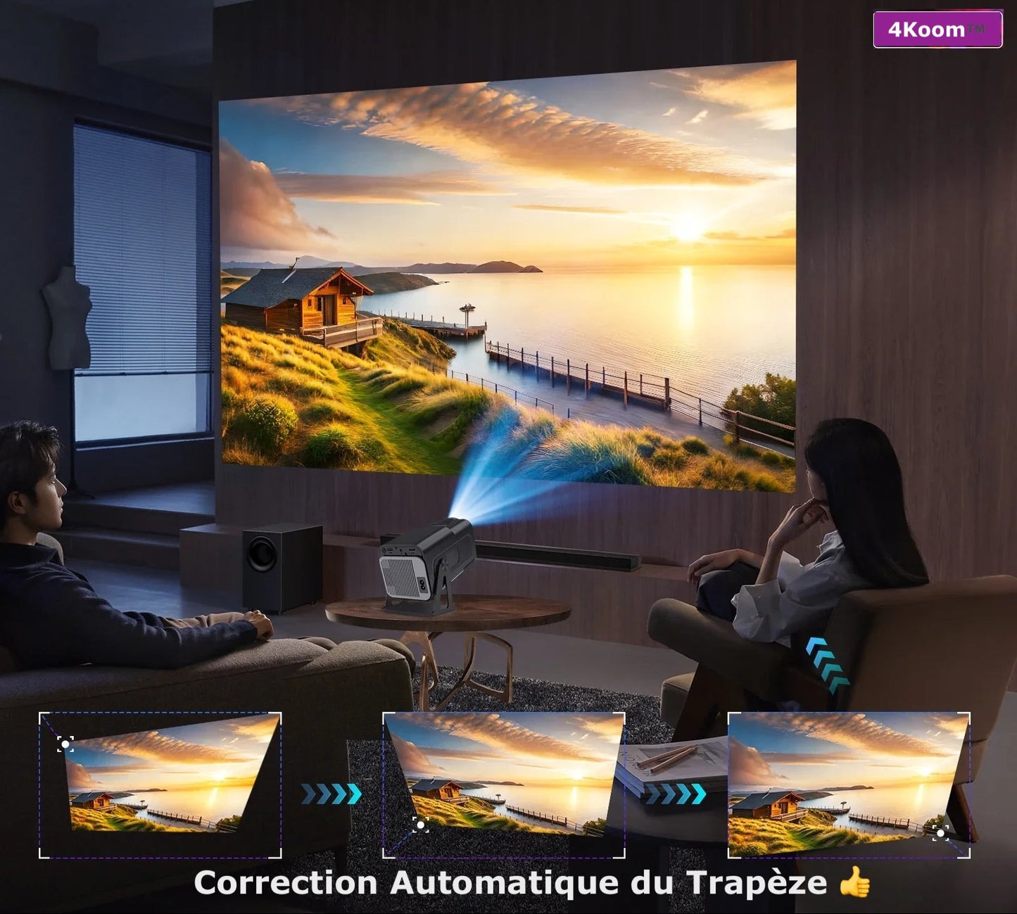 4Koom™️ - Plus qu’un projecteur, Une œuvre lumineuse 4k.